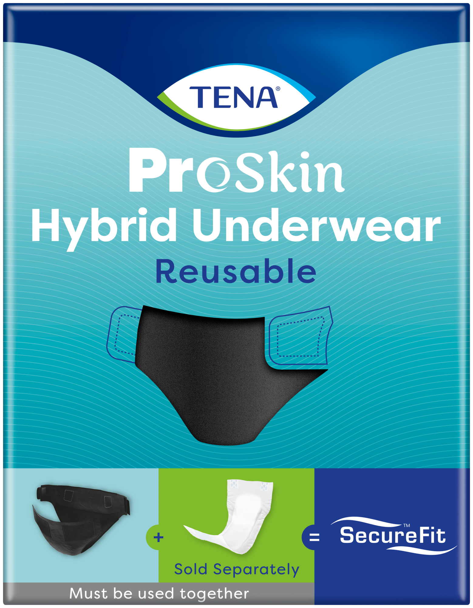 Pack shot of TENA ProSkin Hybrid Underwear 