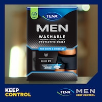 TENA Men Washable protective boxers for light drips and small urine leaks
