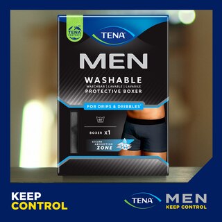 TENA Men Washable protective boxers for light drips and small urine leaks
