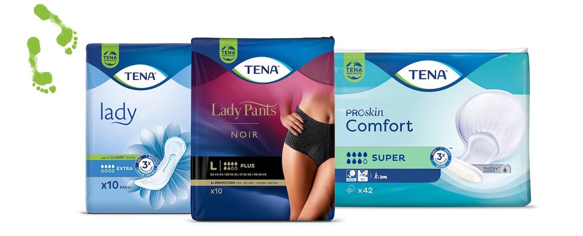 Balenia TENA Slim, TENA Lady Pants Noir a TENA Comfort