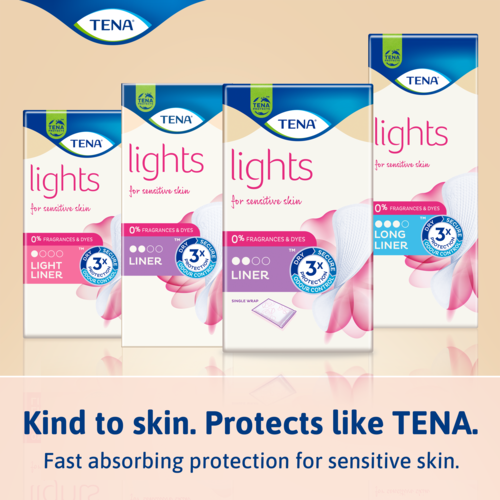 Kind to skin. Protects like TENA