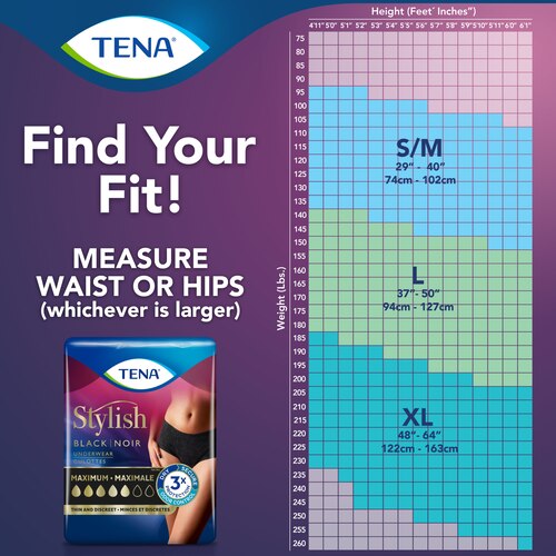 TENA Women Protective Underwear, Large 37 - 50 In, 16 Ct, 4 Pack 
