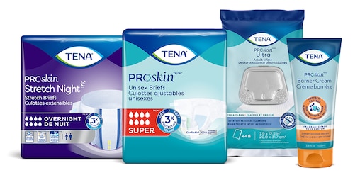 Sample pack of TENA products