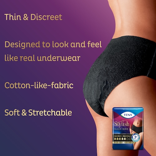 Stylish Incontinence Underwear, Super Plus Absorbency, XL, 14 Count