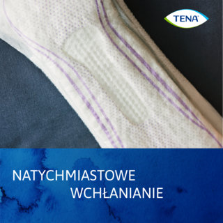 Natychmiastowe wchłanianie dzięki TENA Lady Slim Extra