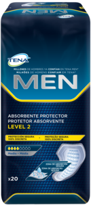 Protetor Absorvente TENA MEN Level 2 – proteção masculina para perdas de urina e incontinência médias a moderadas
