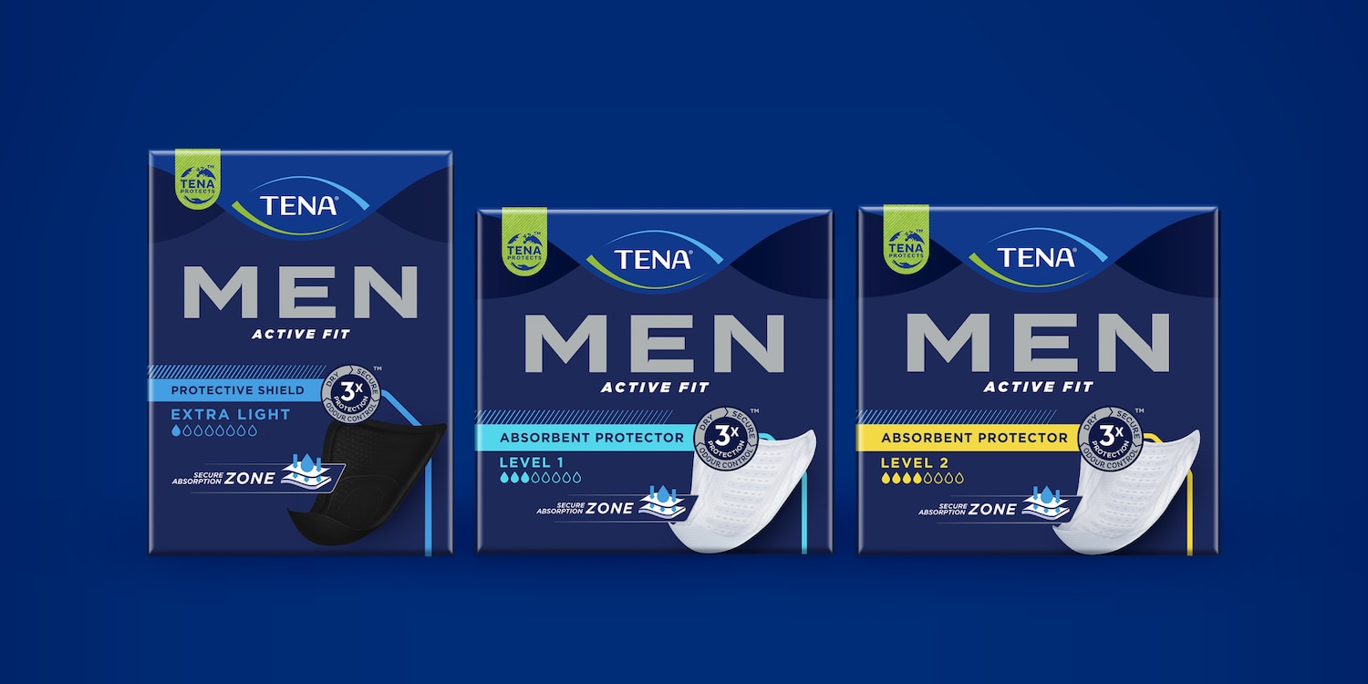 TENA Men Product Range Men Shield & Protector Incontinence Pads