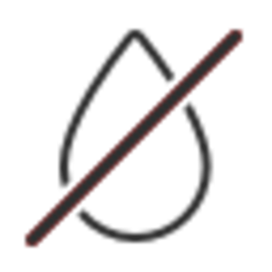 Durchgestrichenes Wassertropfensymbol Durchgestrichenes Wassertropfensymbol