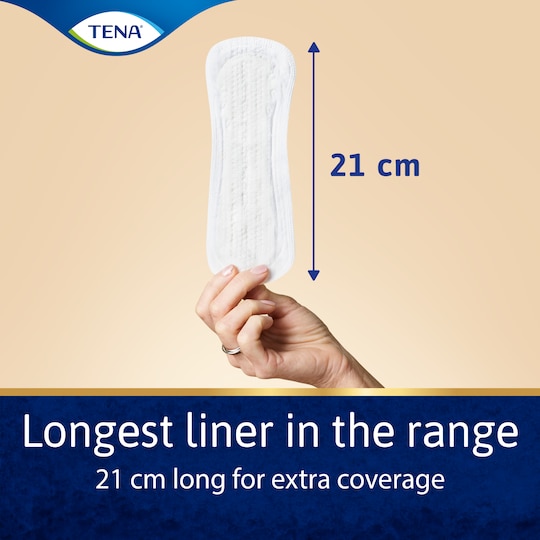 Longest liner in the range - 21 cm long for extra coverage