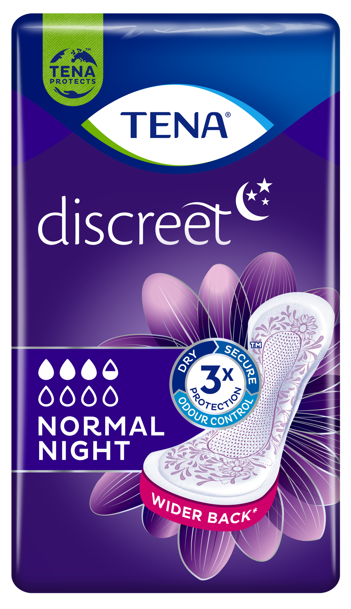 TENA Discreet Normal Night | Assorbenti per incontinenza per uso notturno