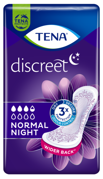 TENA Discreet Normal Night | Incontinence pad for nighttime use