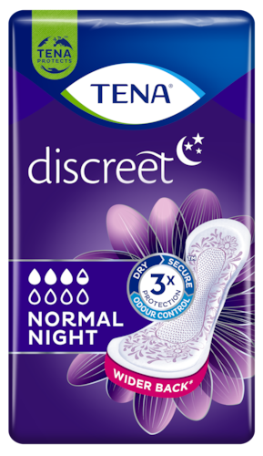 TENA Discreet Normal Night | Inkontinenz-Einlage für die Nacht