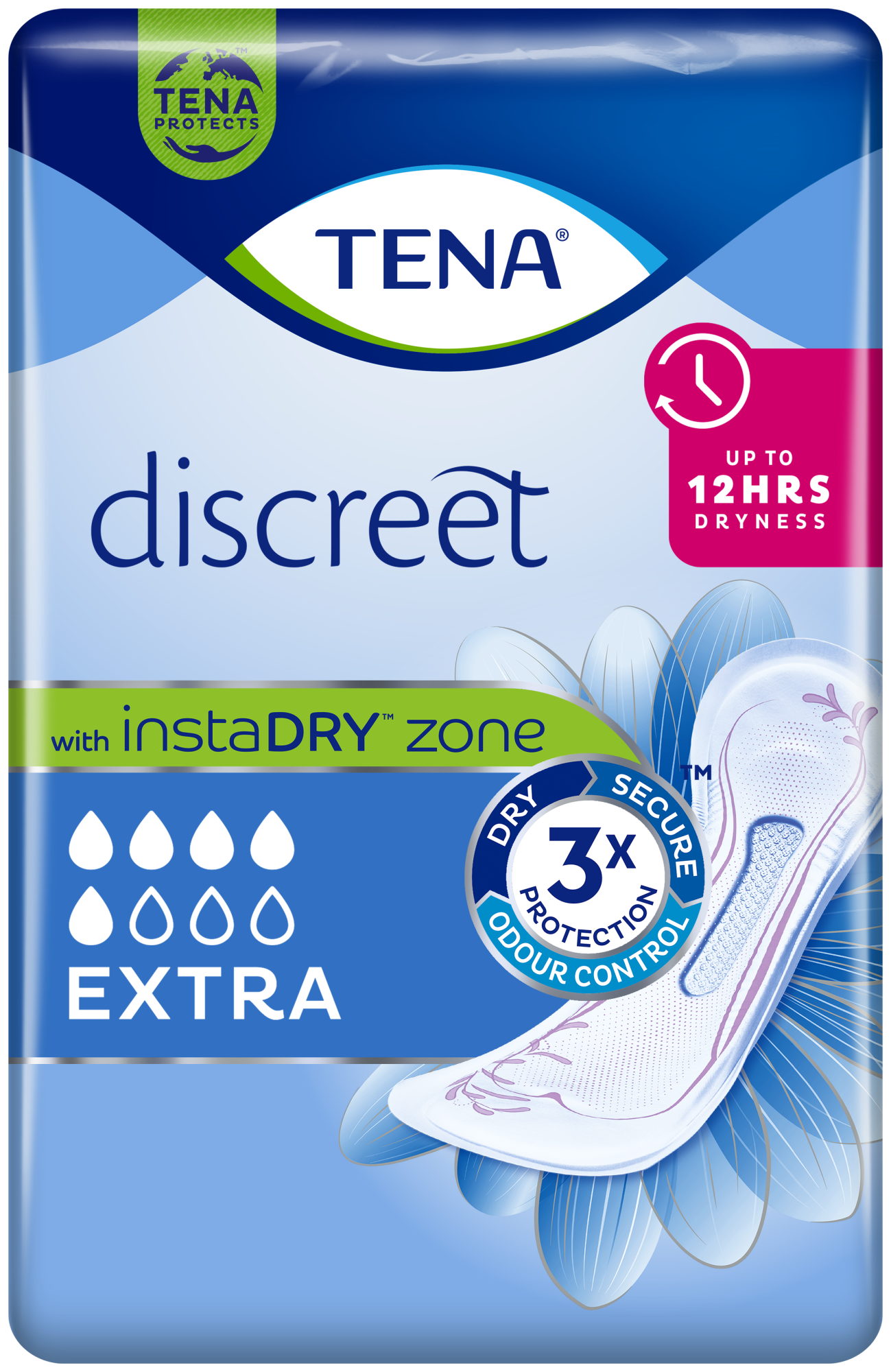 TENA Discreet Extra | Urīna nesaturēšanas gadījumiem paredzētas pakete