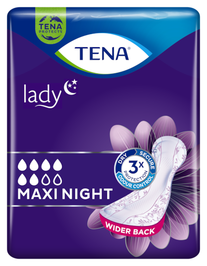 TENA Lady Maxi Night | Night time incontinence pad for women