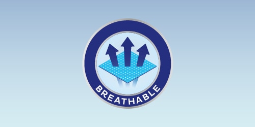 The TENA breathable material graphic 