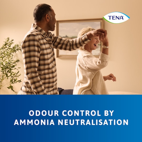 TENA Pants protect+ controla el olor mediante la neutralización del amoníaco