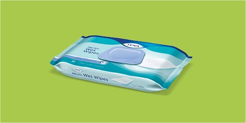 An image showing TENA wet Wipes 