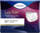 TENA Discreet Plus High Waist Blanc - women's incontinence underwear in white
