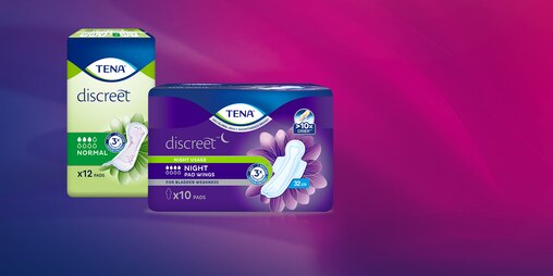 TENA Discreet packshot of two products