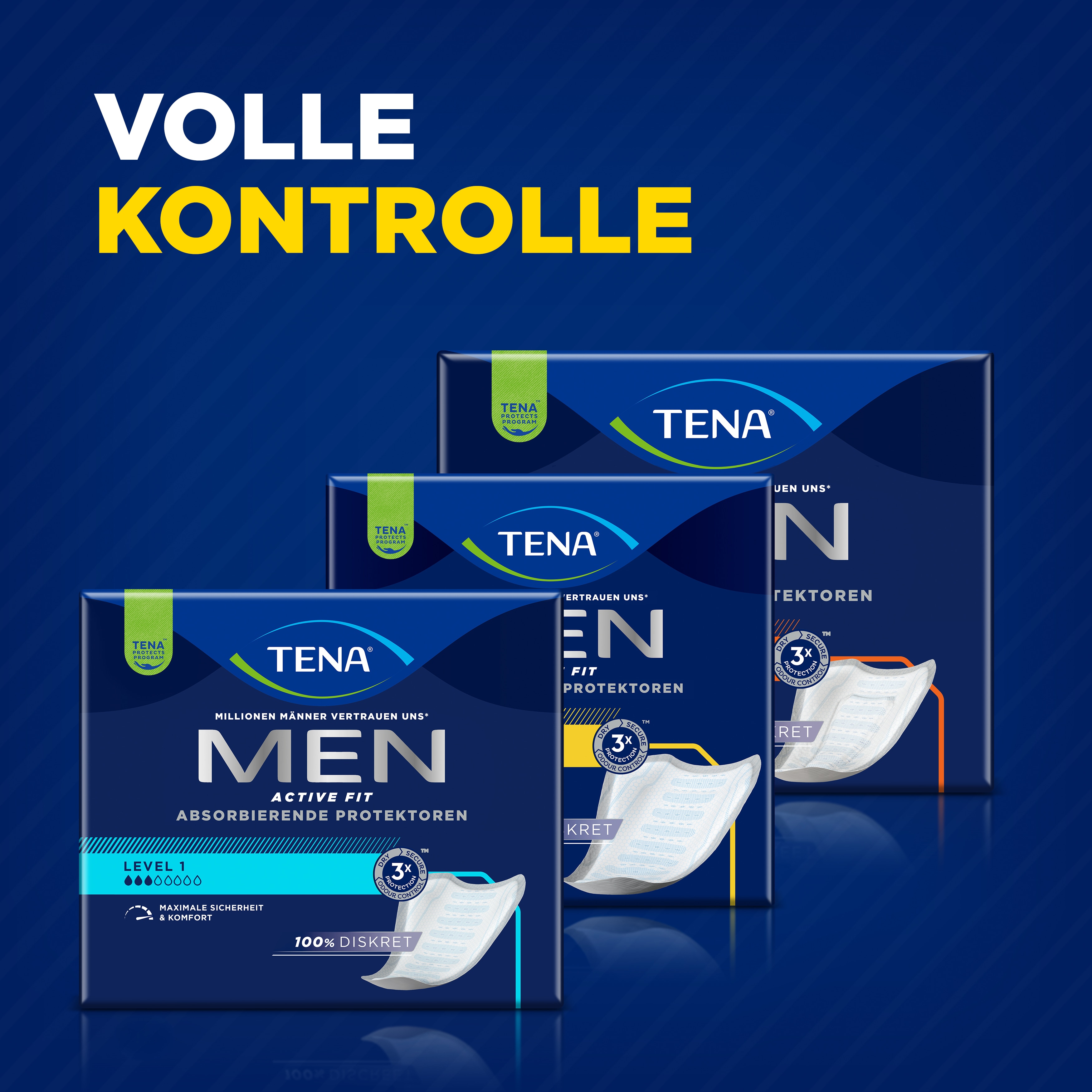 TENA Men Active Fit Absorbierende Protektoren Level 2 | Inkontinenzeinlage