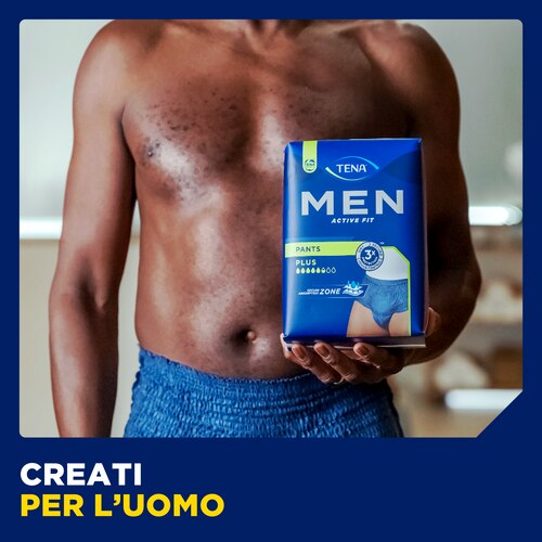 TENA Men Active Fit Pants Plus  Mutandine assorbenti per incontinenza blu