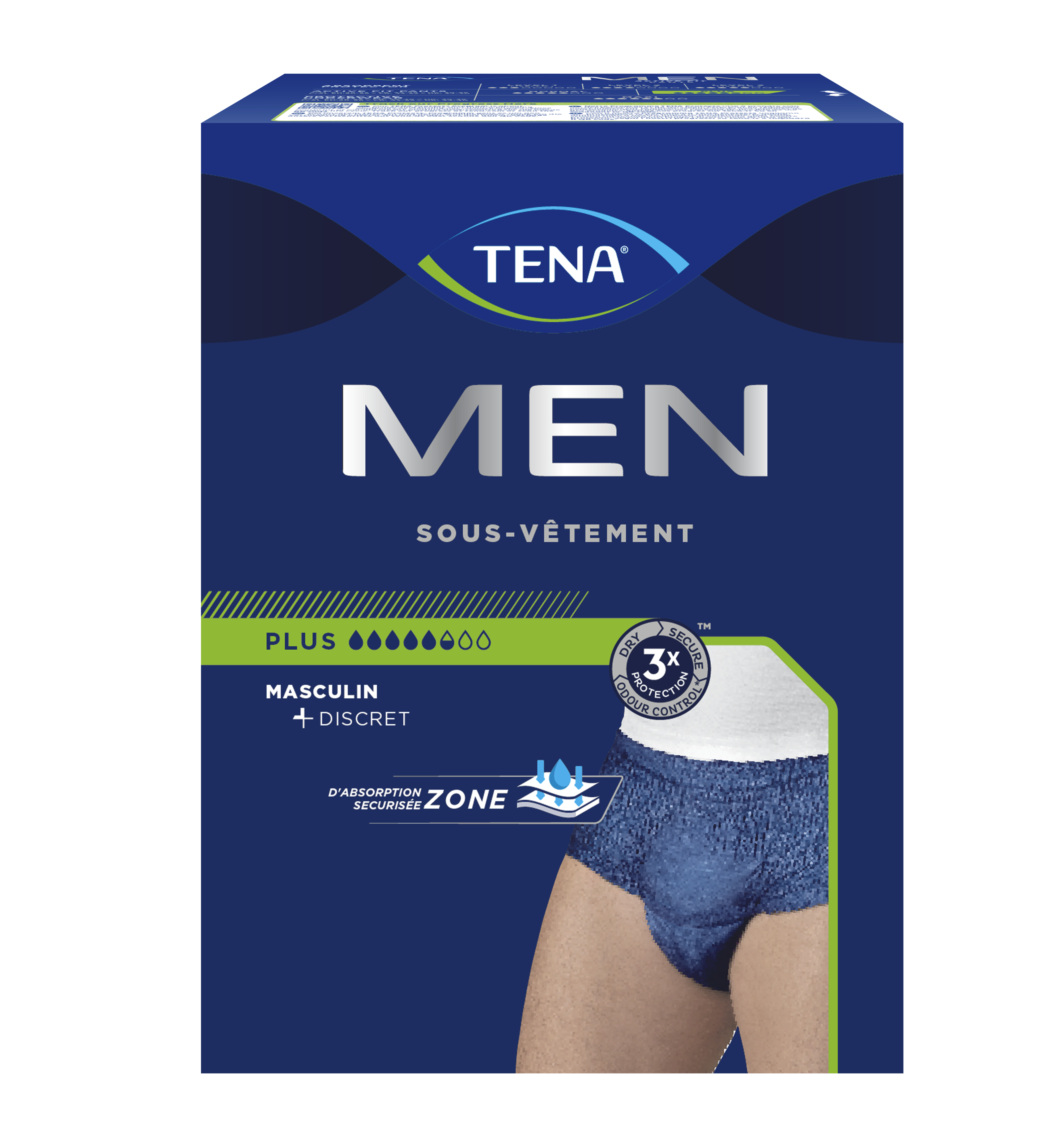 TENA Men Active Fit Pants Plus | Sous-vêtements absorbants