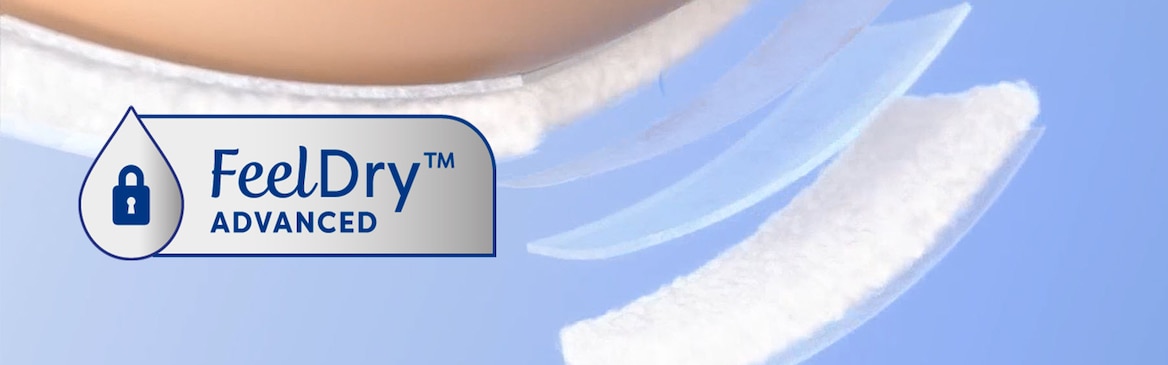 TENA ProSkin ürünleri, FeelDry Advanced™ özellikli