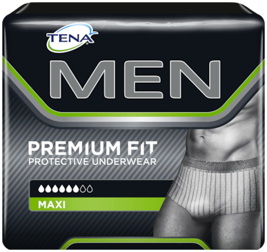 TENA Men Premium Fit beskyttende undertøy bilde av pakke