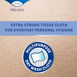 TENA ProSkin Cellduk besonders reißfestes Waschtuch zur täglichen Körperpflege