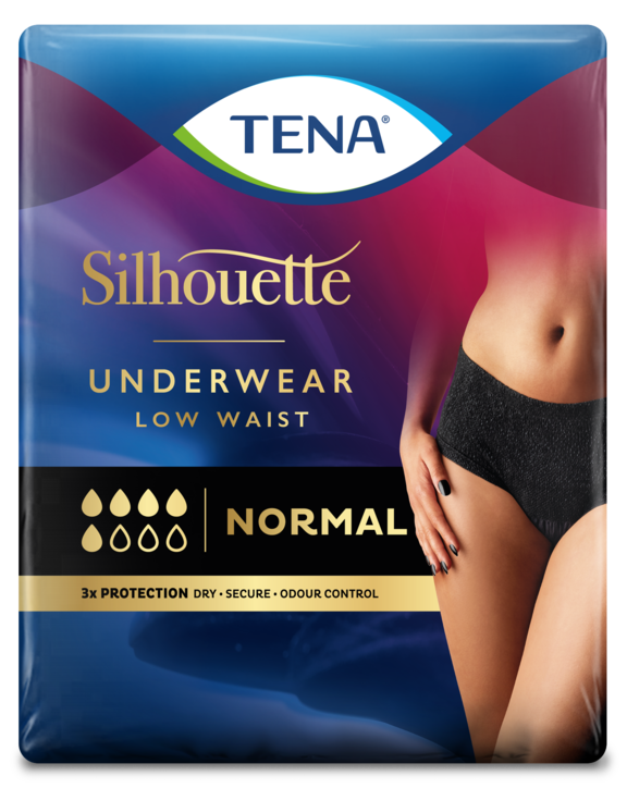 TENA Silhouette - Women's Incontinence Underwear Fashionable Black
