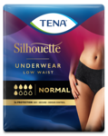 TENA Silhouette Normal Low Waist Noir – inkontinensundertøy for kvinner i stilig svart