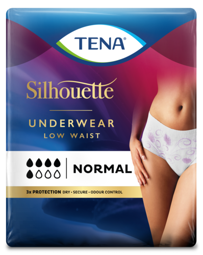 Predstavitev perila za inkontinenco TENA Silhouette normalnega z nizkim pasom Blanc