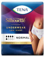 TENA Silhouette Normal Low Waist Blanc - women´s incontinence underwear in stylish white