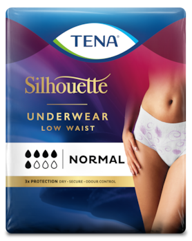 TENA Silhouette Normal Low Waist Blanc – feminint hvitt inkontinensundertøy for kvinner