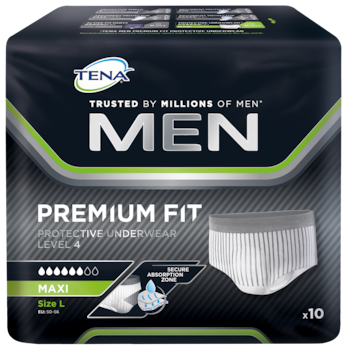 صور مقرّبة لتينا مِن بريميوم فيت بروتيكتيف أندروير (TENA Men Premium Fit Protective Underwear)