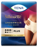 TENA Silhouette Plus High Waist Crème – tyylikkäät puuterinväriset naisten suojaavat alushousut
