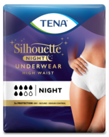 TENA Silhouette Night High Waist Blanc - women´s incontinence underwear in fresh white 
