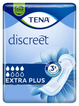 „TENA Discreet Extra Plus“ | Greitai sugeriantys paketai nelaikančioms šlapimo