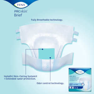 TENA ProSkin Ultra briefs has and odor control technology