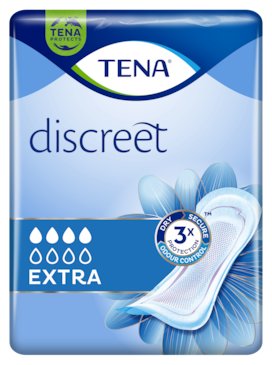 „TENA Discreet Extra“ | Greitai sugeriantys paketai nelaikančioms šlapimo