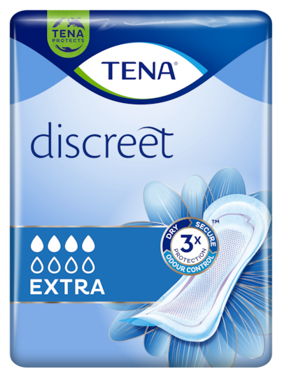 TENA Discreet Extra | Diskret och säkert inkontinensskydd för kvinnor