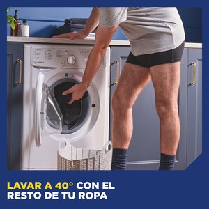 Solo tienes que lavar la ropa interior para la incontinencia TENA Men a 40 °C con el resto de tu colada