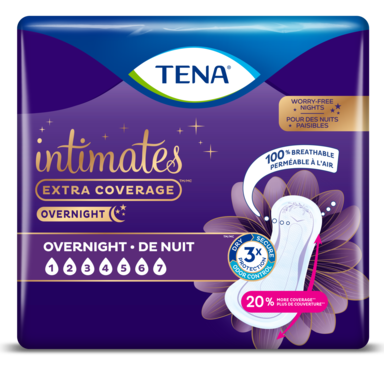TENA Intimates Overnight Extra Coverage | Serviettes d’incontinence
