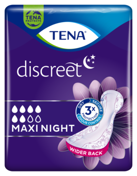 TENA Discreet Maxi Night | Compresa para la incontinencia femenina nocturna
