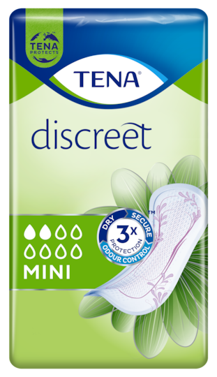 TENA Discreet Mini  Διακριτική και ασφαλή σερβιέτα ακράτειας για γυναίκες