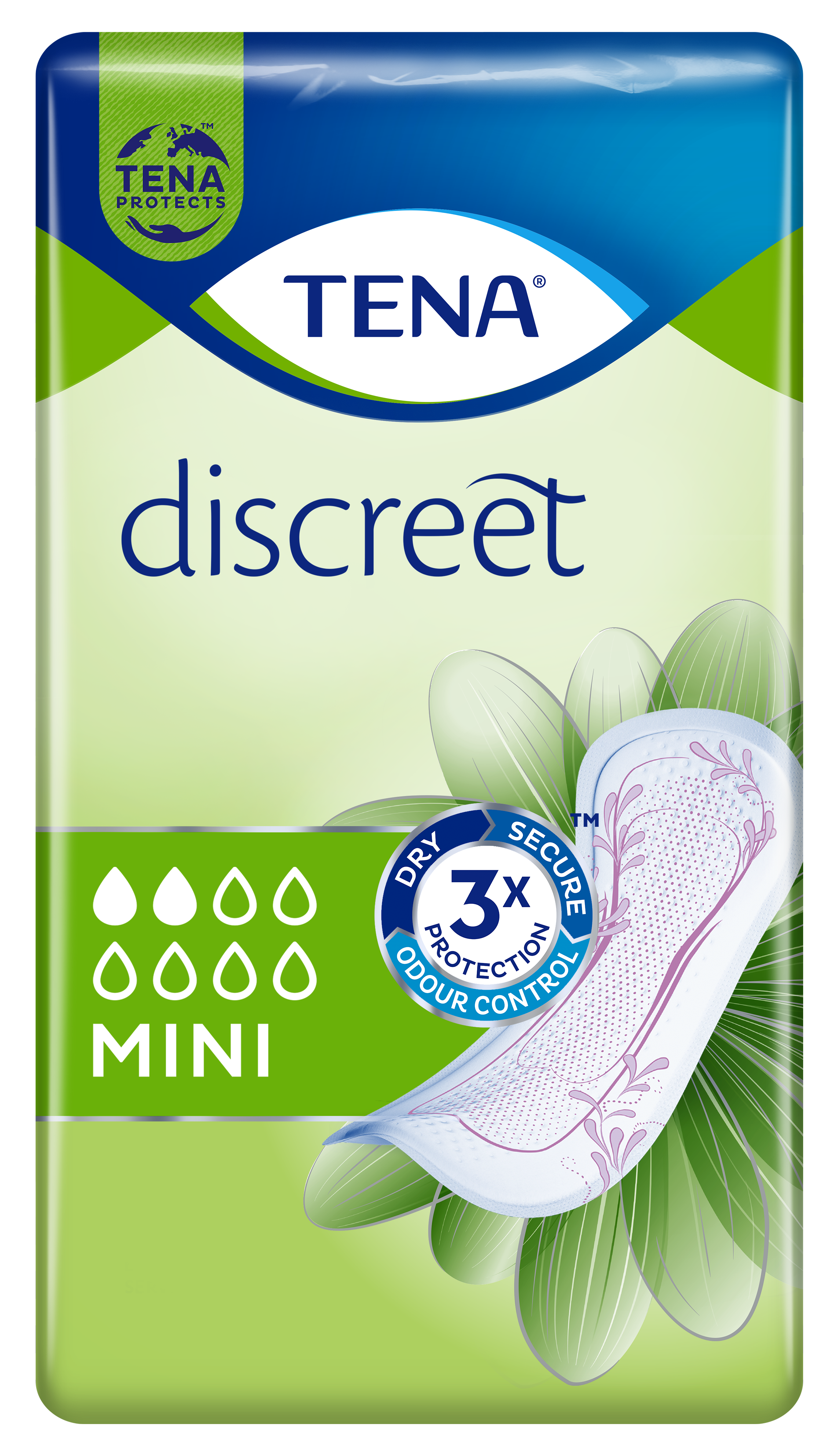 TENA Discreet Mini | Diskret och säkert inkontinensskydd för kvinnor