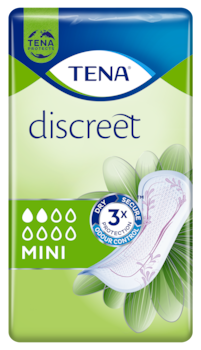 TENA Discreet Mini | Pensos para incontinência discretos e seguros para mulheres