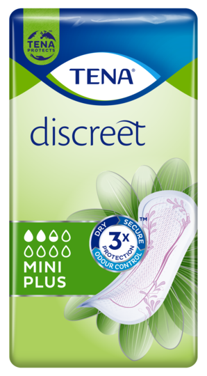 TENA Discreet Mini Plus | Discreet & secure incontinence pads for women ...