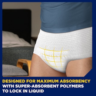 TENA Men Protective Underwear Maximum are designed for maximum absorbency