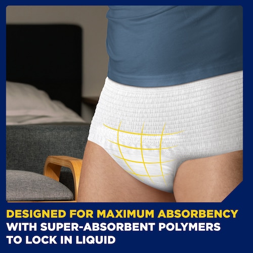 TENA Men Protective Underwear Maximum are designed for maximum absorbency
